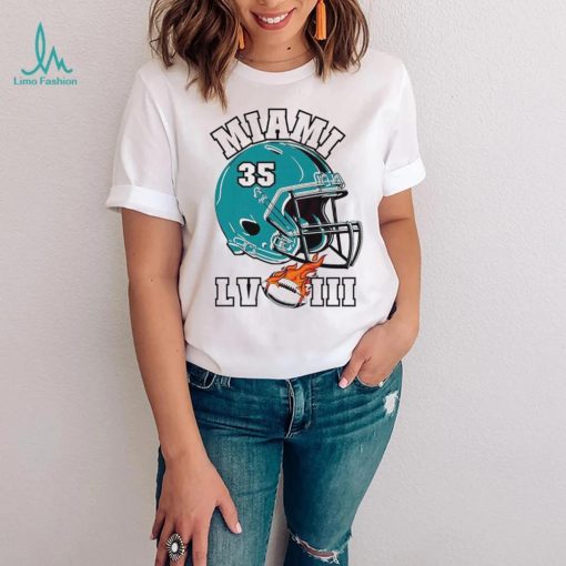Miami Dolphins Chris Brooks super bowl LVIII helmet shirt