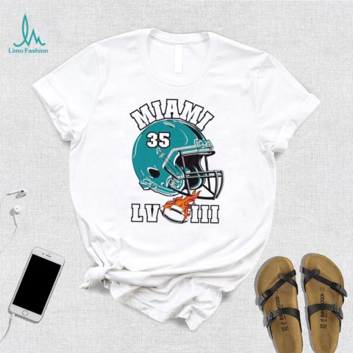 Miami Dolphins Chris Brooks super bowl LVIII helmet shirt