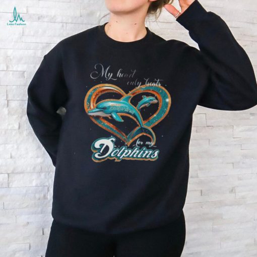 Miami Dolphins My Heart Valentine Fan Couple T Shirt