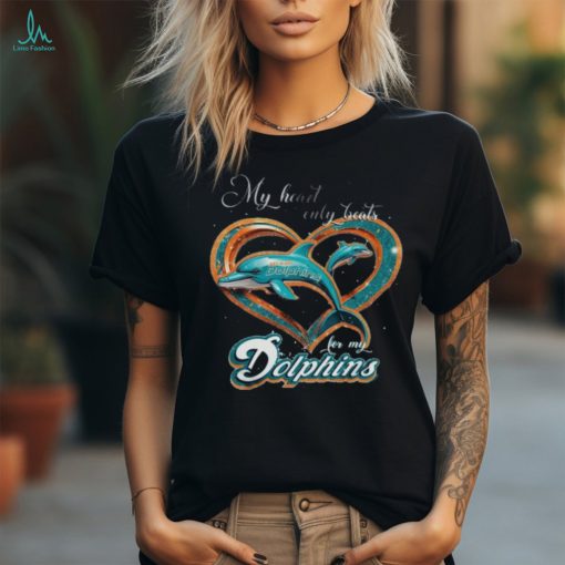 Miami Dolphins My Heart Valentine Fan Couple T Shirt
