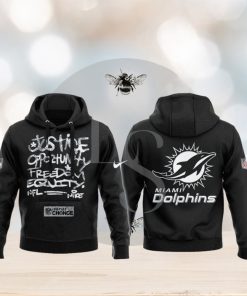 Miami Dolphins NFL Justice Opportunity Equity Freedom Hoodie 3D