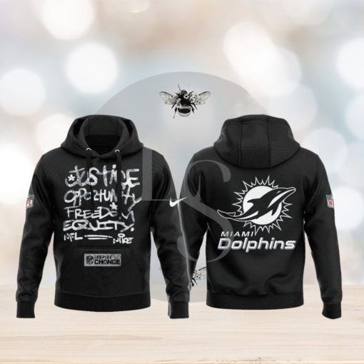 Miami Dolphins NFL Justice Opportunity Equity Freedom Hoodie 3D