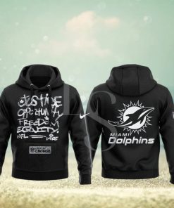 Miami Dolphins NFL Justice Opportunity Equity Freedom Hoodie 3D
