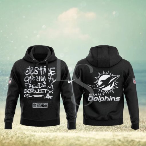 Miami Dolphins NFL Justice Opportunity Equity Freedom Hoodie 3D