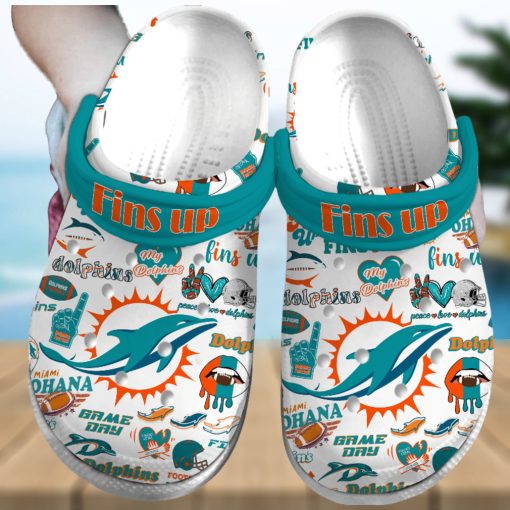 Miami Dolphins NFL Sport Crocs Crocband Clogs Shoes Comfortable For Men Women and Kids – Footwearelite Exclusive