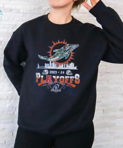 Miami Dolphins Skyline Playoffs 2023 2024 Signatures Shirt