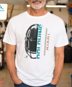 Miami Dolphins Starter Half Helmet Logo Long Sleeve Heathered T Shirt