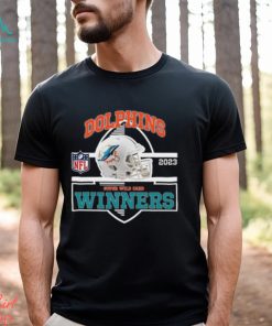 Miami Dolphins Winners Champions 2023 Super Wild Card NFL Divisional Helmet Logo T Shirt