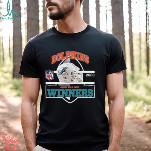 Miami Dolphins Winners Champions 2023 Super Wild Card NFL Divisional Helmet Logo T Shirt