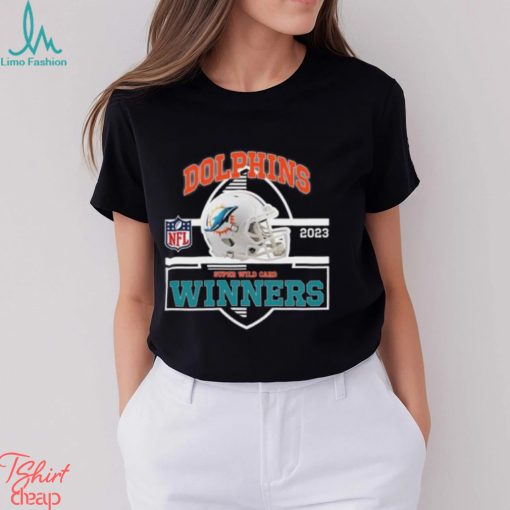Miami Dolphins Winners Champions 2023 Super Wild Card NFL Divisional Helmet Logo T Shirt