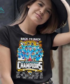 Miami Dolphins back to back 2024 AFC South Division Champions signatures shirt