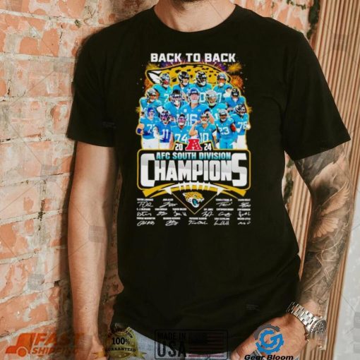 Miami Dolphins back to back 2024 AFC South Division Champions signatures shirt