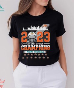 Miami Football 2023 AFC East Division Champions Helmet T Shirt
