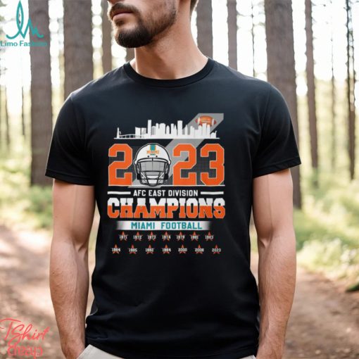 Miami Football 2023 AFC East Division Champions Helmet T Shirt