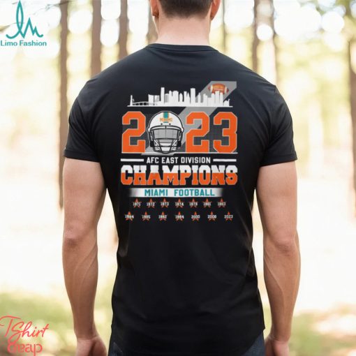 Miami Football 2023 AFC East Division Champions Helmet T Shirt