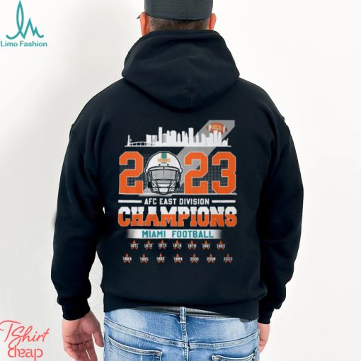 Miami Football 2023 AFC East Division Champions Helmet T Shirt