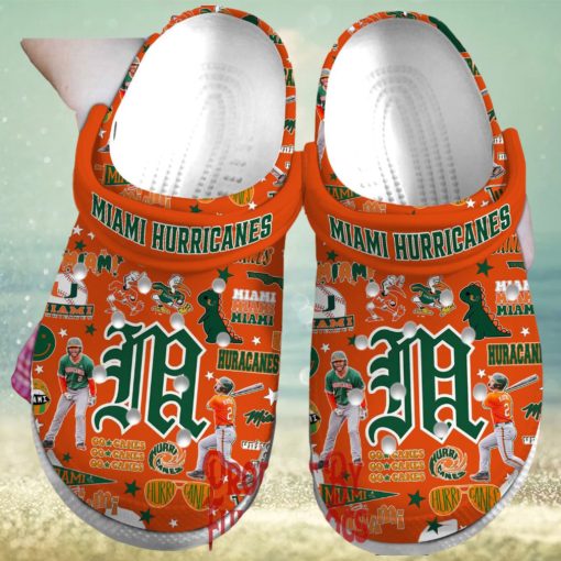 Miami Hurricanes Baseball NCAA Crocs For Adults