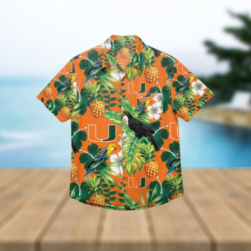 Miami Hurricanes Floral Hawaiian Shirt