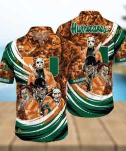 Miami Hurricanes Hawaiian Shirt, Halloween Horror Icon Edition