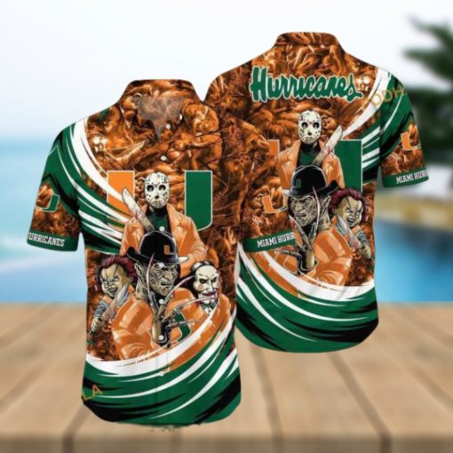 Miami Hurricanes Hawaiian Shirt, Halloween Horror Icon Edition