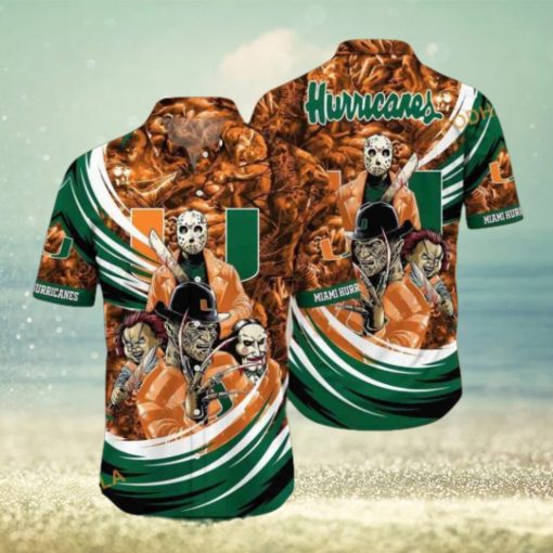 Miami Hurricanes Hawaiian Shirt, Halloween Horror Icon Edition