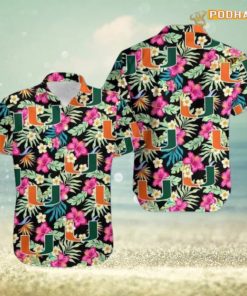 Miami Hurricanes Hawaiian Shirt, Hibiscus Summer Beach Look