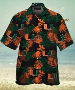 Miami Hurricanes Hawaiian Shirt, Palm Leaf Summer Beach Fashion