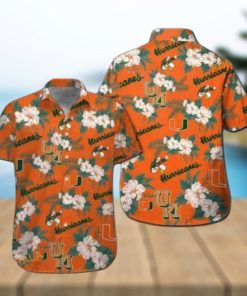 Miami Hurricanes Hawaiian Shirt, Summer Tropical Flower Beachwear