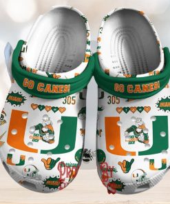 Miami Hurricanes I Love Football Crocs Slippers