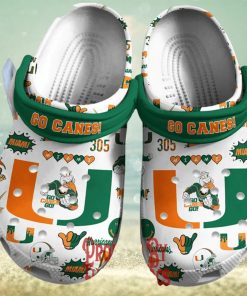 Miami Hurricanes I Love Football Crocs Slippers
