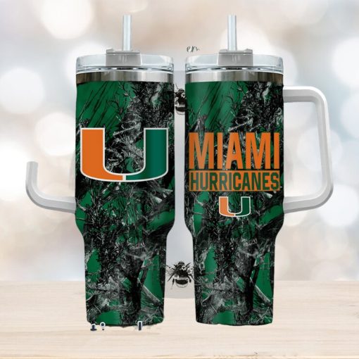 Miami Hurricanes Realtree Hunting 40oz Tumbler