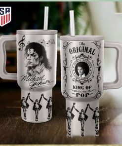 Michael Jackson The Original King Of Pop Tumbler With Handle