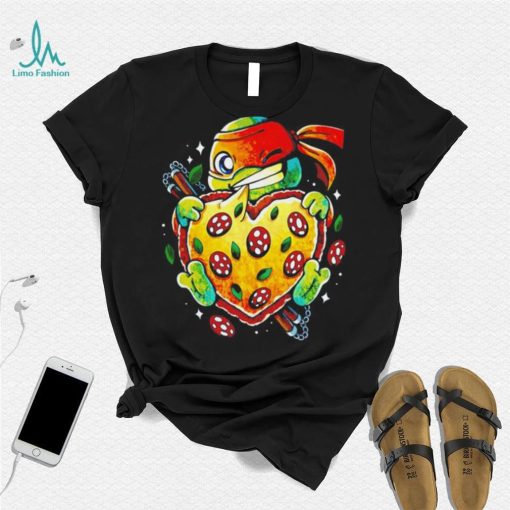 Michelangelo Teenage Mutant Ninja Turtles love pizza shirt