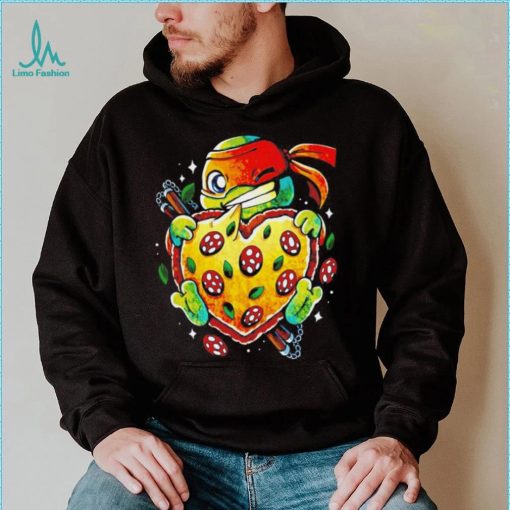 Michelangelo Teenage Mutant Ninja Turtles love pizza shirt