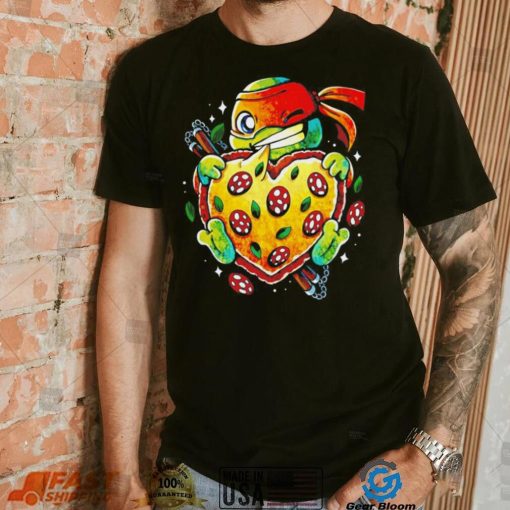 Michelangelo Teenage Mutant Ninja Turtles love pizza shirt