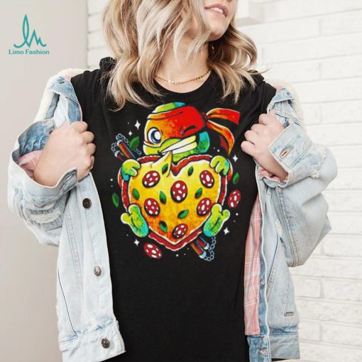 Michelangelo Teenage Mutant Ninja Turtles love pizza shirt