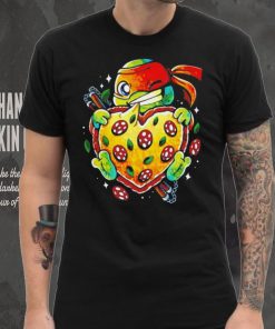 Michelangelo Teenage Mutant Ninja Turtles love pizza shirt