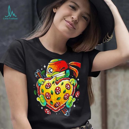 Michelangelo Teenage Mutant Ninja Turtles love pizza shirt