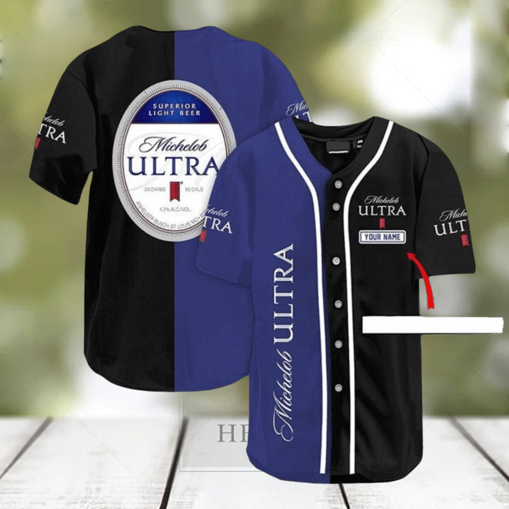 Michelob Ultra Customized Logo White Casual Baseball Jersey Michelob Ultra Customized Logo White Casual Baseball Jersey