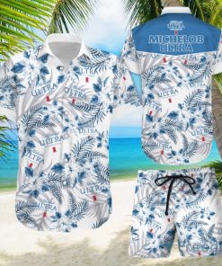 Michelob Ultra Hawaiian Shirts And Short Summer Beach Set