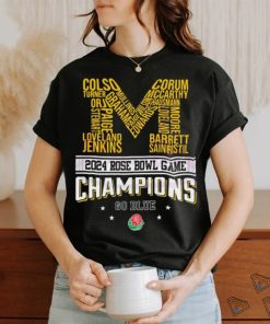 Michigan 2024 Rose Bowl Champions Go Blue Shirt