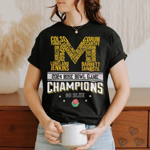 Michigan 2024 Rose Bowl Champions Go Blue Shirt