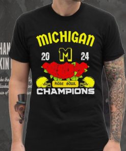 Michigan 2024 Rose Bowl Champions helmet logo gift shirt