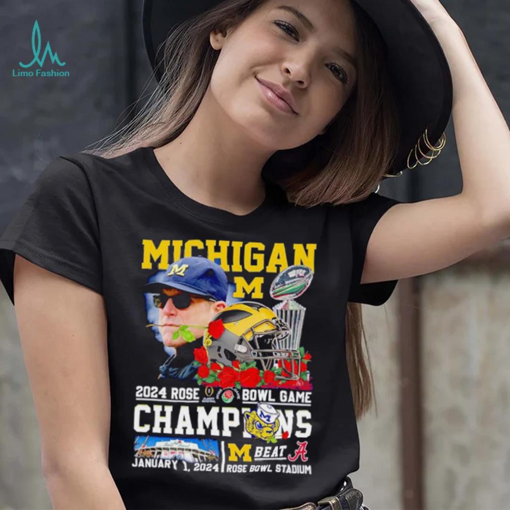 Michigan 2024 Rose Bowl Game Champions Michigan beat Alabama shirt Michigan 2024 Rose Bowl Game Champions Michigan beat Alabama shirt