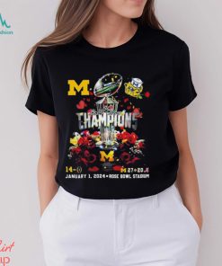 Michigan 2024 Rose Bowl Game Champions Trophy Winner Shirt