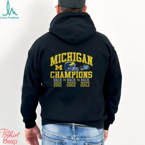 Michigan Football 2023 Big Ten Champions Back to Back Shirt Hoodie   Michigan 2023 Big Ten Championships T Shir