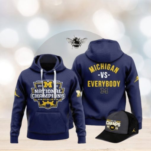 Michigan Football 2023 National Champions 3D Hoodie Michigan VS Everybody