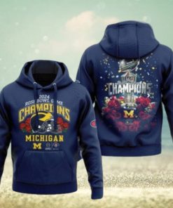 Michigan Football 2024 Rose Bowl Game Champions Hoodie