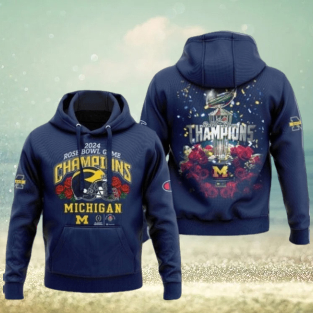 Michigan Football 2024 Rose Bowl Game Champions Hoodie Michigan Football 2024 Rose Bowl Game Champions Hoodie