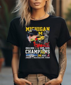 Michigan Football 2024 Rose Bowl Game Champions Trophy shirt